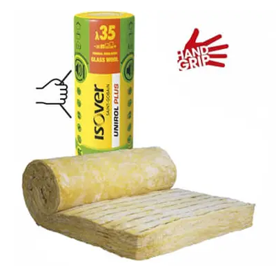 Izolacija Isover UNIROL PLUS 035 Steklena izolacija, 50 mm, 100 mm, 140 mm, 160 mm